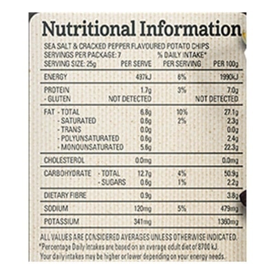 NATURAL CHIP CO. 薯片—海鹽和胡椒粉