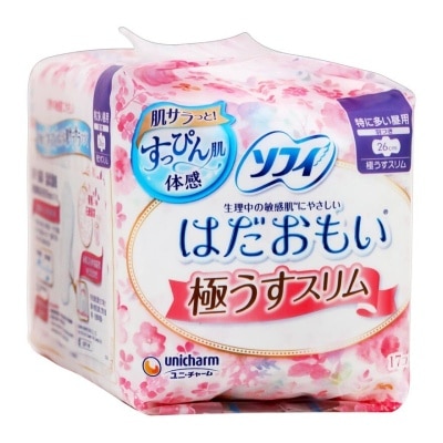 蘇菲 溫柔護膚極薄護翼特長日用 ２６ＣＭ 17片