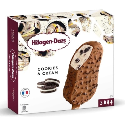 HAAGEN-DAZS 曲奇呍呢嗱脆皮雪糕批３支裝 [法國](急凍 -18°c)