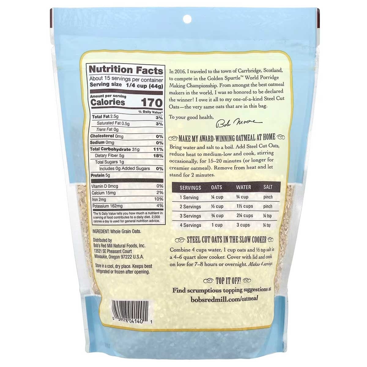 BOB'S RED MILL Steel Cut  Oats