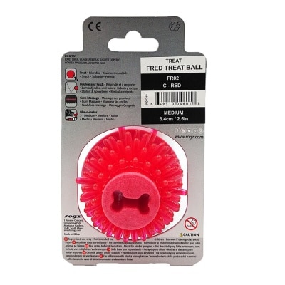 ROGZ Gum Massaging Treat Ball - Red