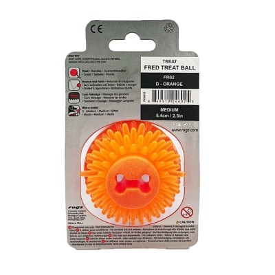 ROGZ Gum Massaging Treat Ball - Orange