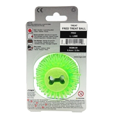 ROGZ Gum Massaging Treat Ball - Lime