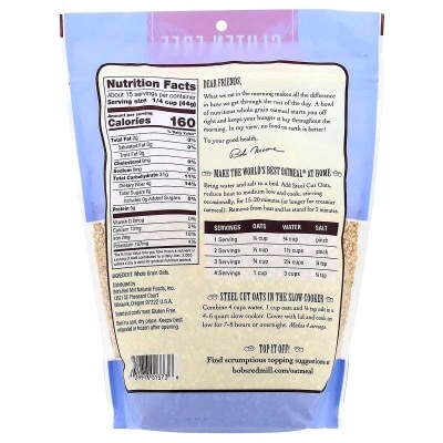 BOB'S RED MILL Gf Steel Cut Oats