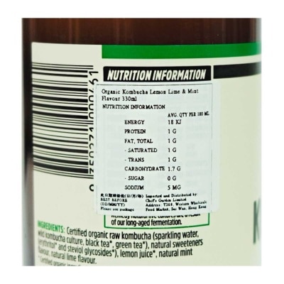REMEDY Organic Kombucha Lemon Lime & Mint