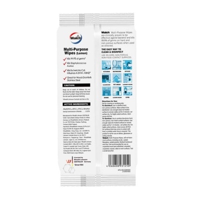 威露士 多用途消毒濕紙巾袋裝１００片 檸檬