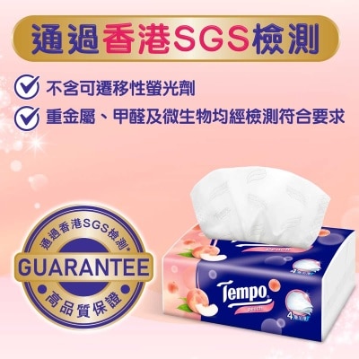 TEMPO得寶 四層桃味限量版袋裝面紙４包裝