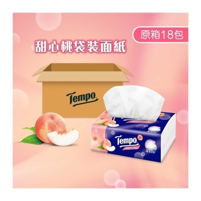 TEMPO 4ply Softpack Facial Tissue Peach