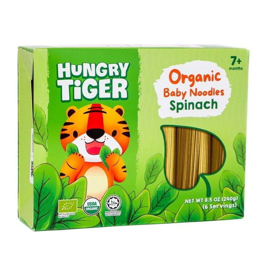 HUNGRY TIGER Hungry Tiger Organic Baby Noodles Spinach 240g