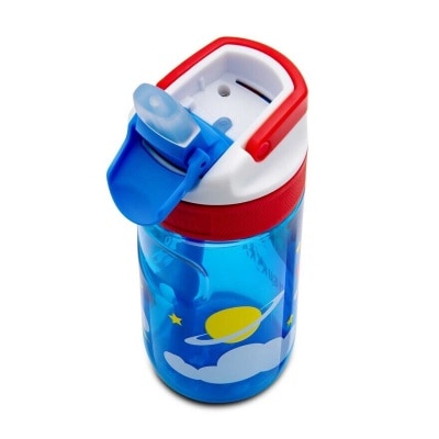 KAMBUKKA Lagoon Kids Water Bottle (tritan) 14oz (400ml) - Sky Blue W/ Happy Alien