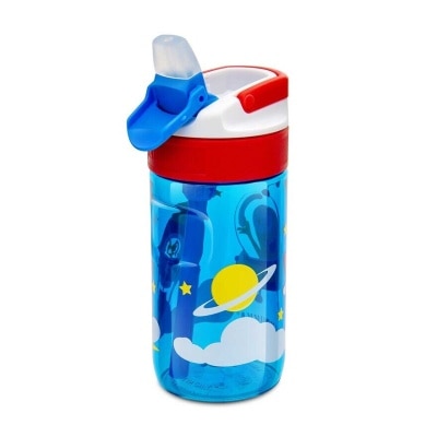 KAMBUKKA Lagoon Kids Water Bottle (tritan) 14oz (400ml) - Sky Blue W/ Happy Alien