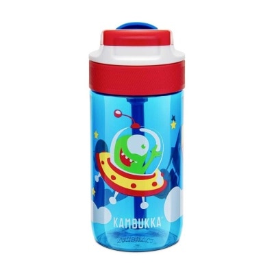 KAMBUKKA Lagoon Kids Water Bottle (tritan) 14oz (400ml) - Sky Blue W/ Happy Alien