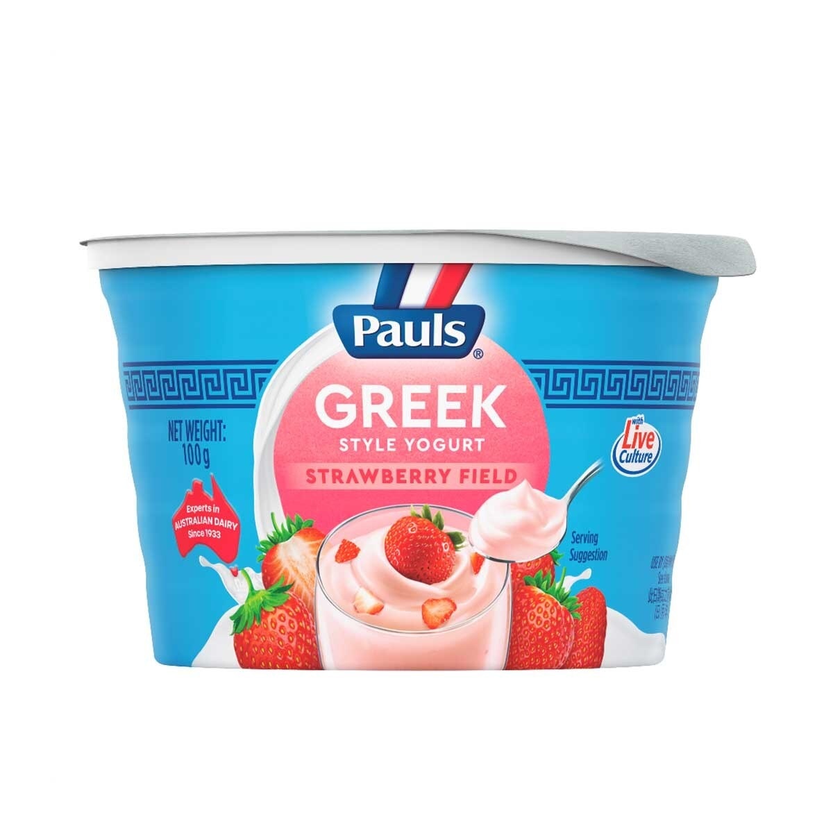 PAULS Greek Style Strawberry Yogurt(chilled 0-4°c)