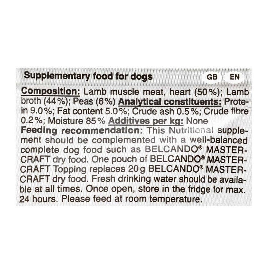 BELCANDO 狗鮮肉濕包-羊肉+碗豆