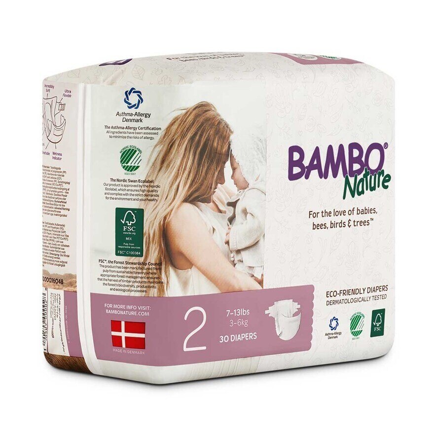 BAMBO NATURE 無敏環保紙尿片濕顯示加細碼３—６ＫＧ