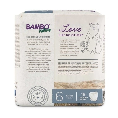 BAMBO NATURE 無敏環保學習褲濕顯示加大碼１８ＫＧ＋