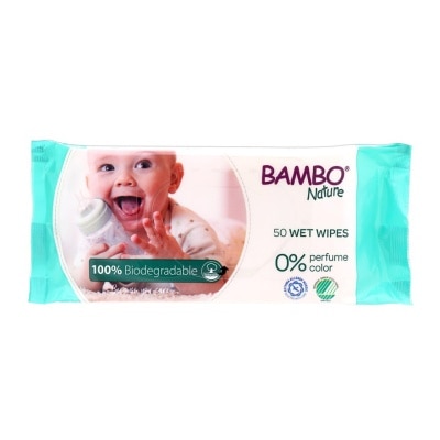 BAMBO NATURE ＢＮ無敏柔濕巾可生物降解５０片裝