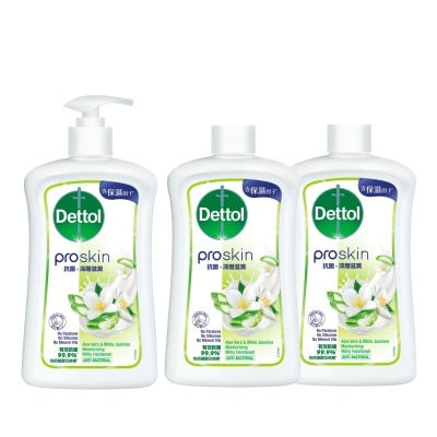 DETTOL Dettol Proskin Aloe Vera & White Jasmine Hand Wash 500gx3 Pack