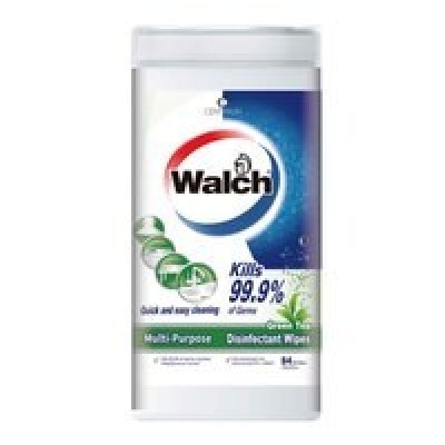 WALCH Disinfectant Wipes 84s Green Tea