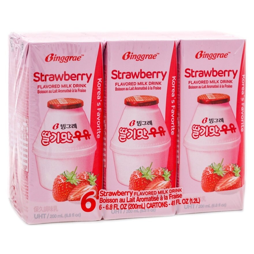 BINGGRAE Strawberry Flavoured Milk Bev.