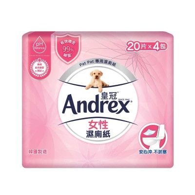 ANDREX Andrex Ladies Moist Tissue 20s X 4