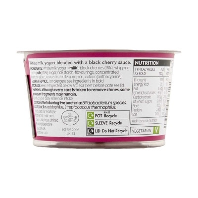 WAITROSE Wr Black Cherry Yogurt