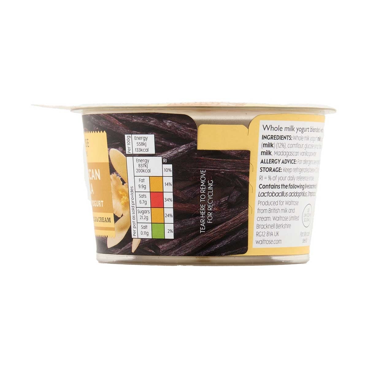 WAITROSE Wr Madagascan Vanilla Yogurt [ Uk](chilled 0-4°c)
