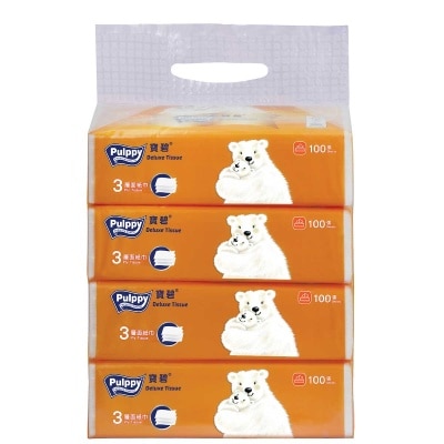 PULPPY Deluxe 3-ply Softpack Facial Tissues