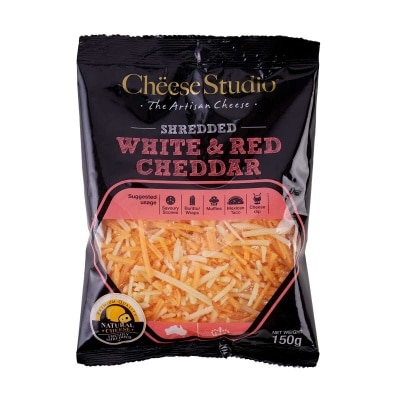 CHEESE STUDIO Shredded White & Red Cheddar