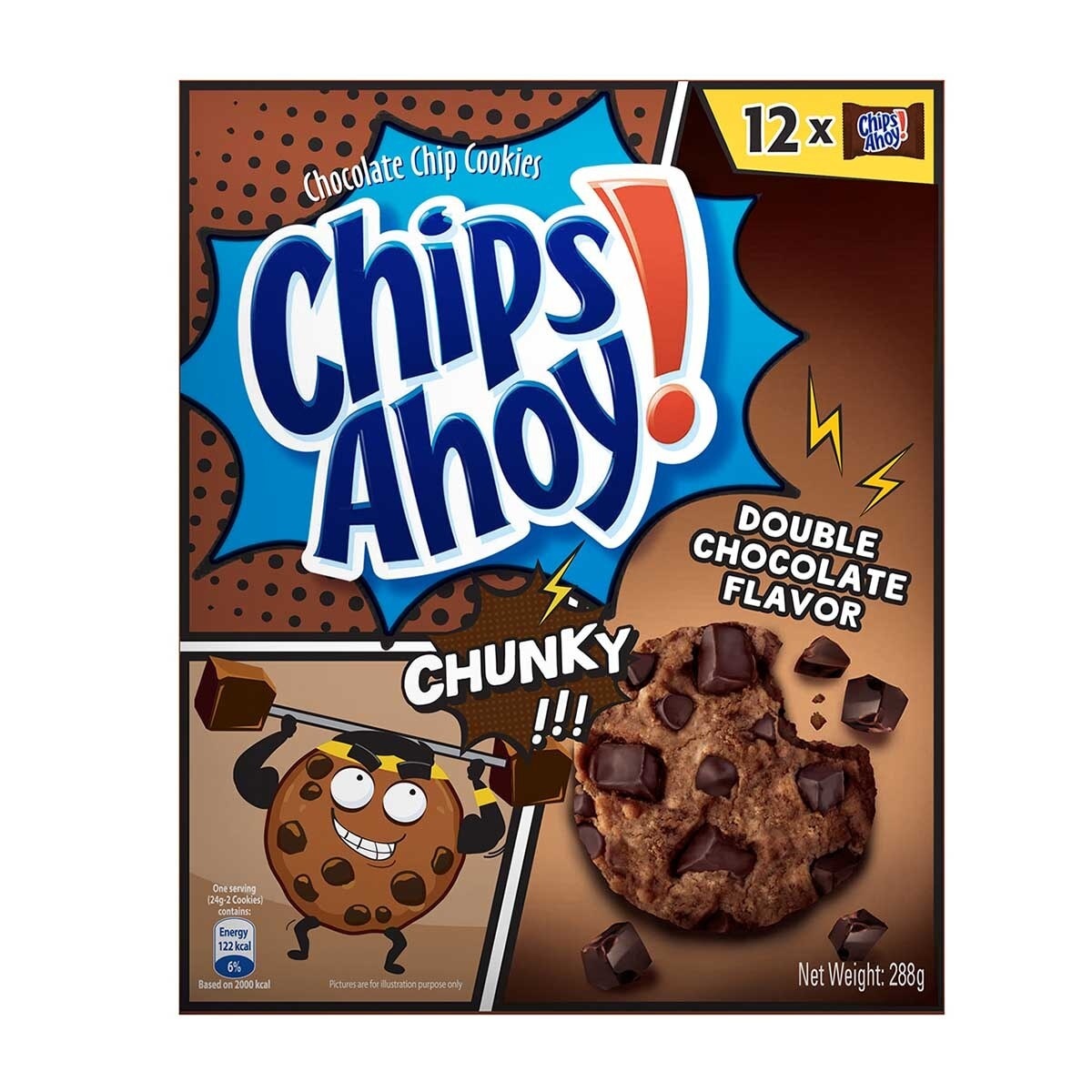 CHIPS AHOY Chunky Double Choco Flv Chip Cookies