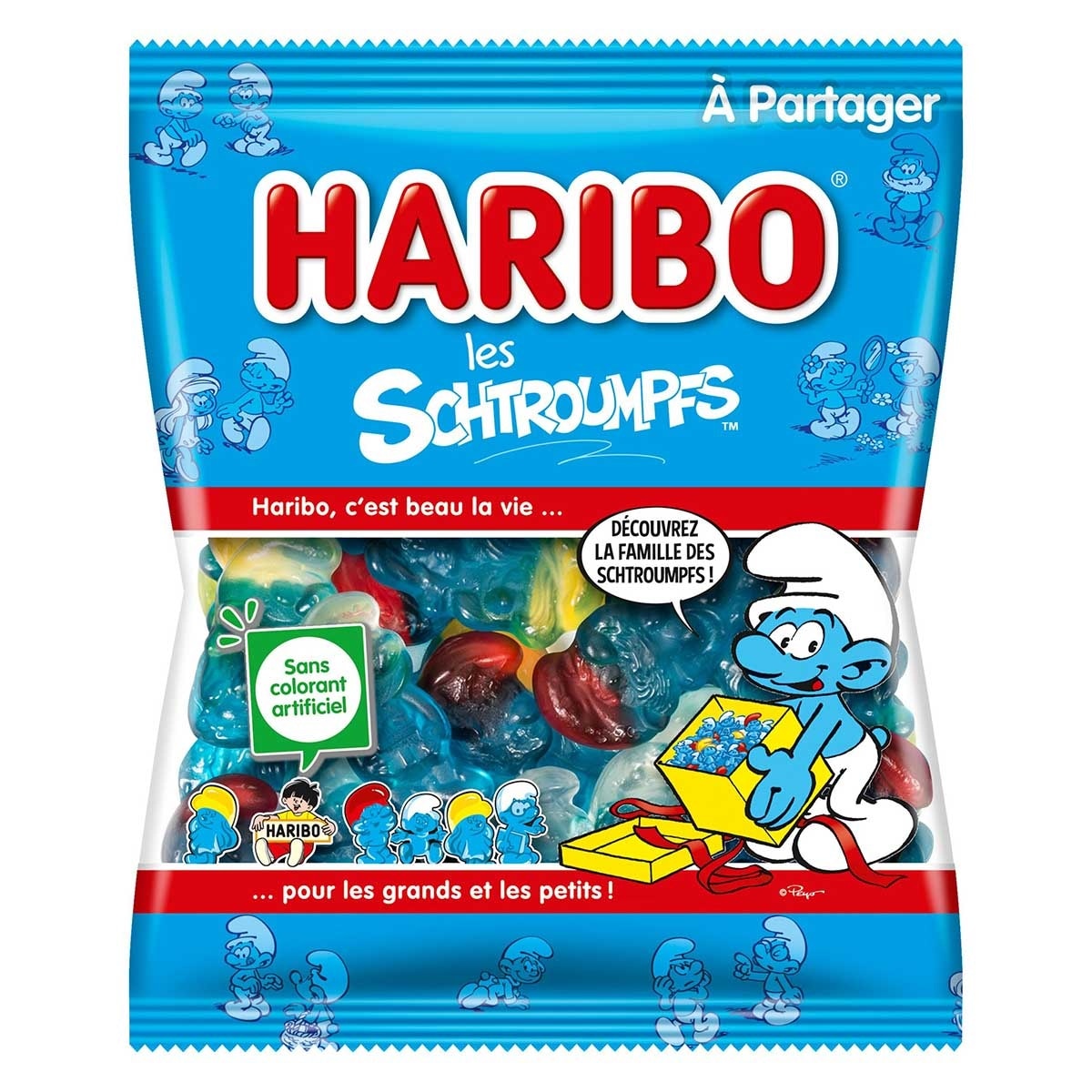 HARIBO The Smurfs Les Schtroumpfs Candy Gum