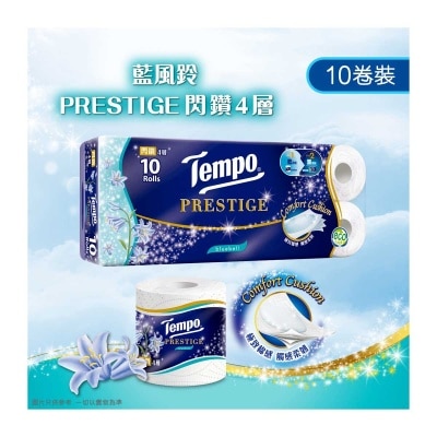 TEMPO Tempo Prestige 4ply Bluebell Bathroom Tissue-10+2 Rolls (random Pick For Bonus Pack Or Normal Pack)