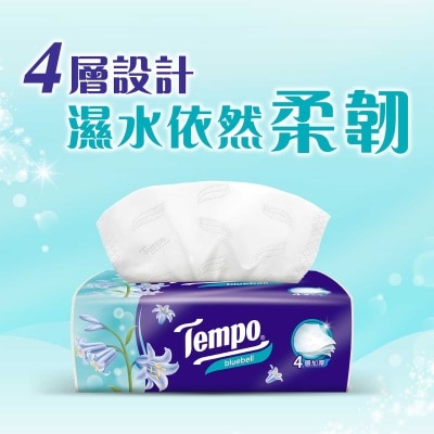TEMPO得寶 四層藍風鈴袋裝面紙４ｓ