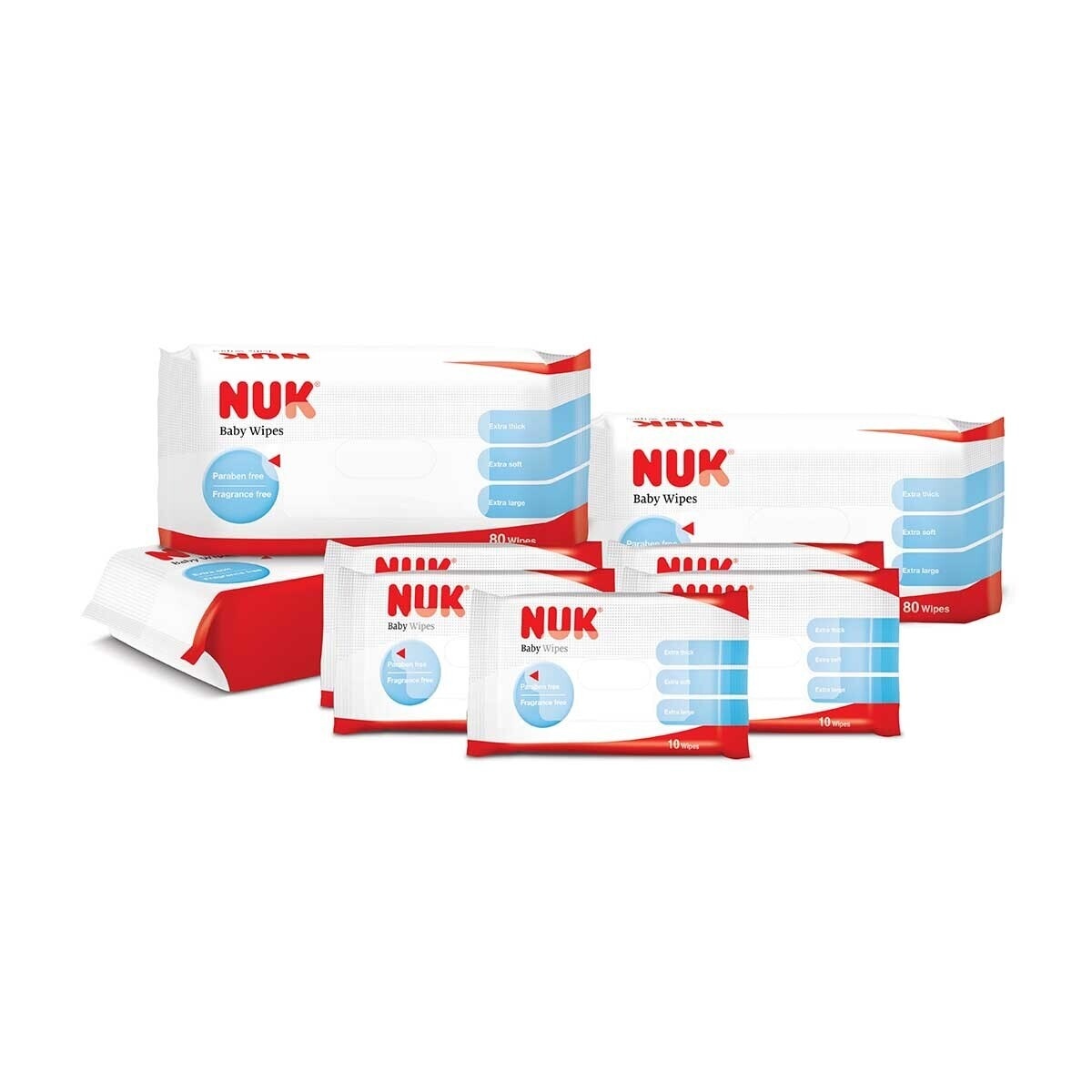 NUK Wipes Value Pack (80x3+10x5)