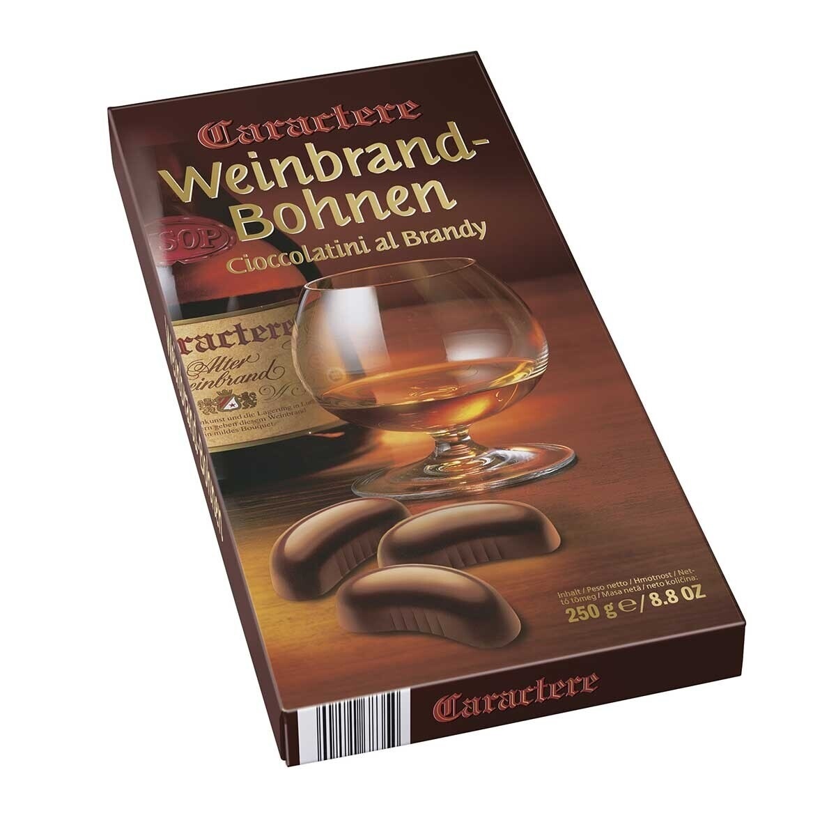 CARACTERE Weinband Brandy Beans Chocolate