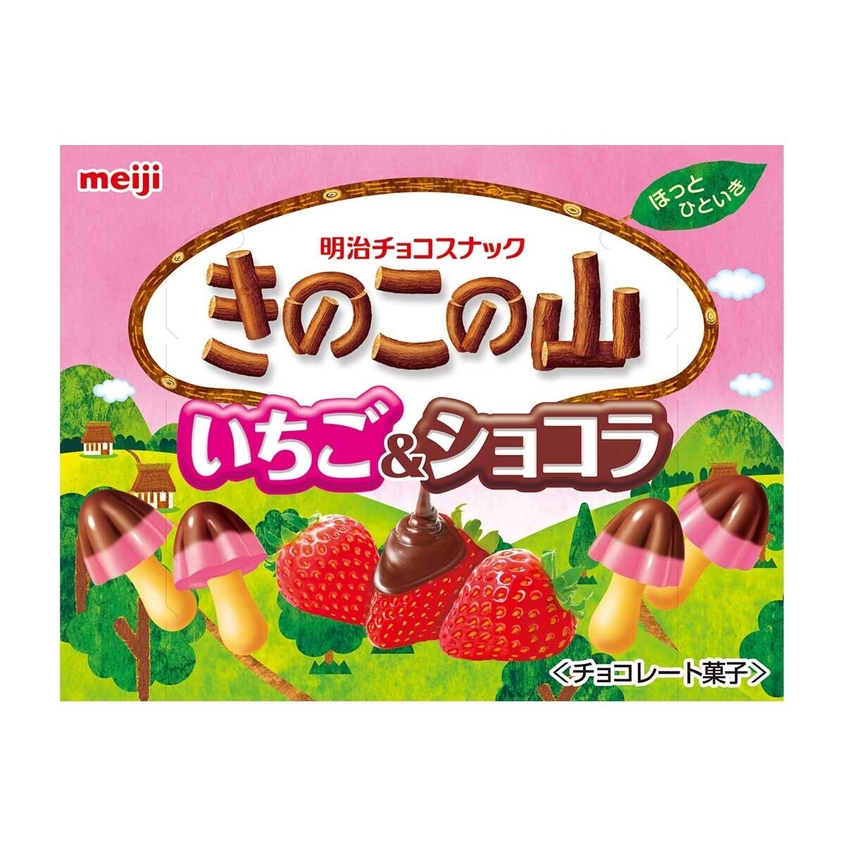 明治 明治草菇山草莓味朱古力餅乾