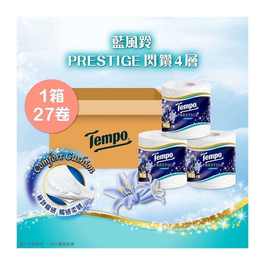 TEMPO Tempo Prestige Bluebell 4ply Bath Tissue 27s (case Pack)