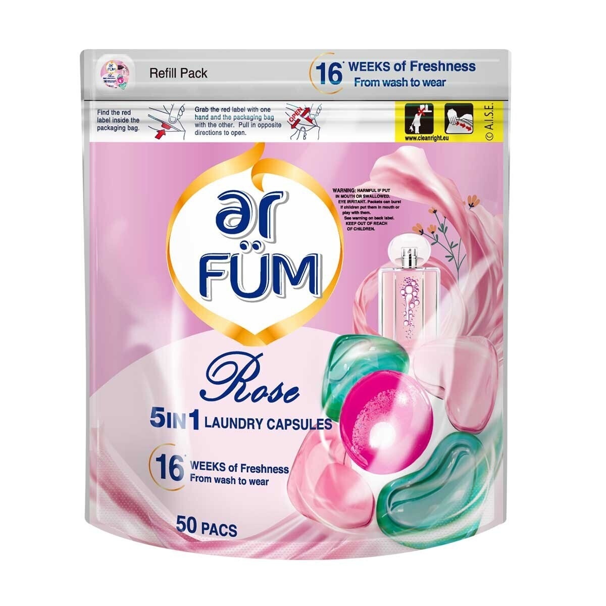 AR FUM Arfum 5in1 Laundry Capsules Rose 50s