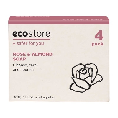 ECOSTORE 玫瑰杏仁油肥皂８０克（４件裝）
