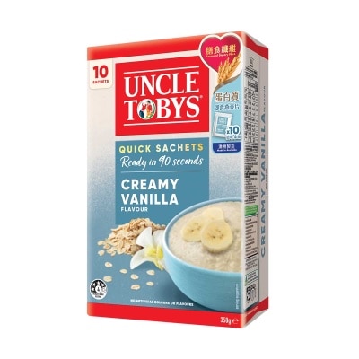 UNCLE TOBYS Quick Oat Sachets Creamy Vanilla Flav