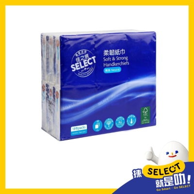 SELECT佳之選 Ｆｓｃ 柔韌紙巾１８包裝－原味 image