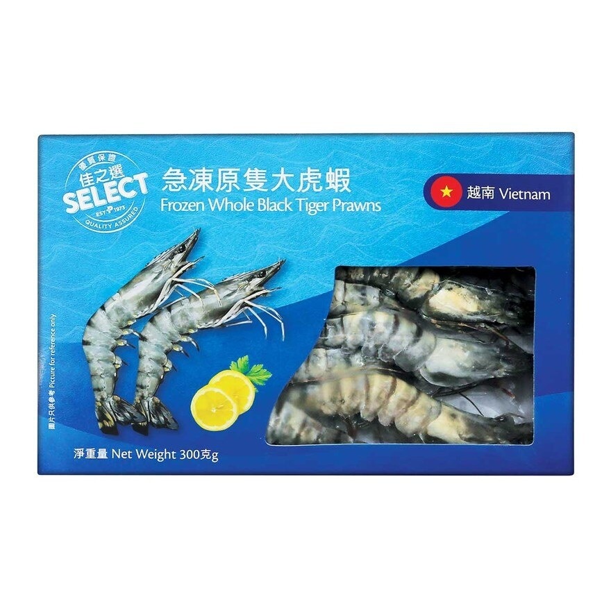 SELECT Frz Whole Black Tiger Prawn [vietnam](frozen -18°c)