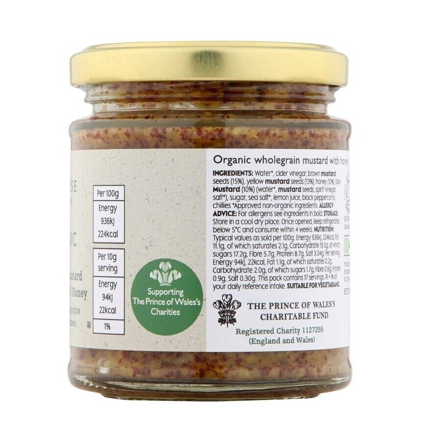 WAITROSE DUCHY Org Wholegrain Mustard With Honey