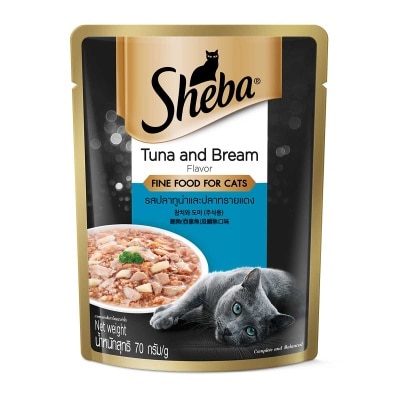 SHEBA Pouch Tuna & Bream Flavor 70g