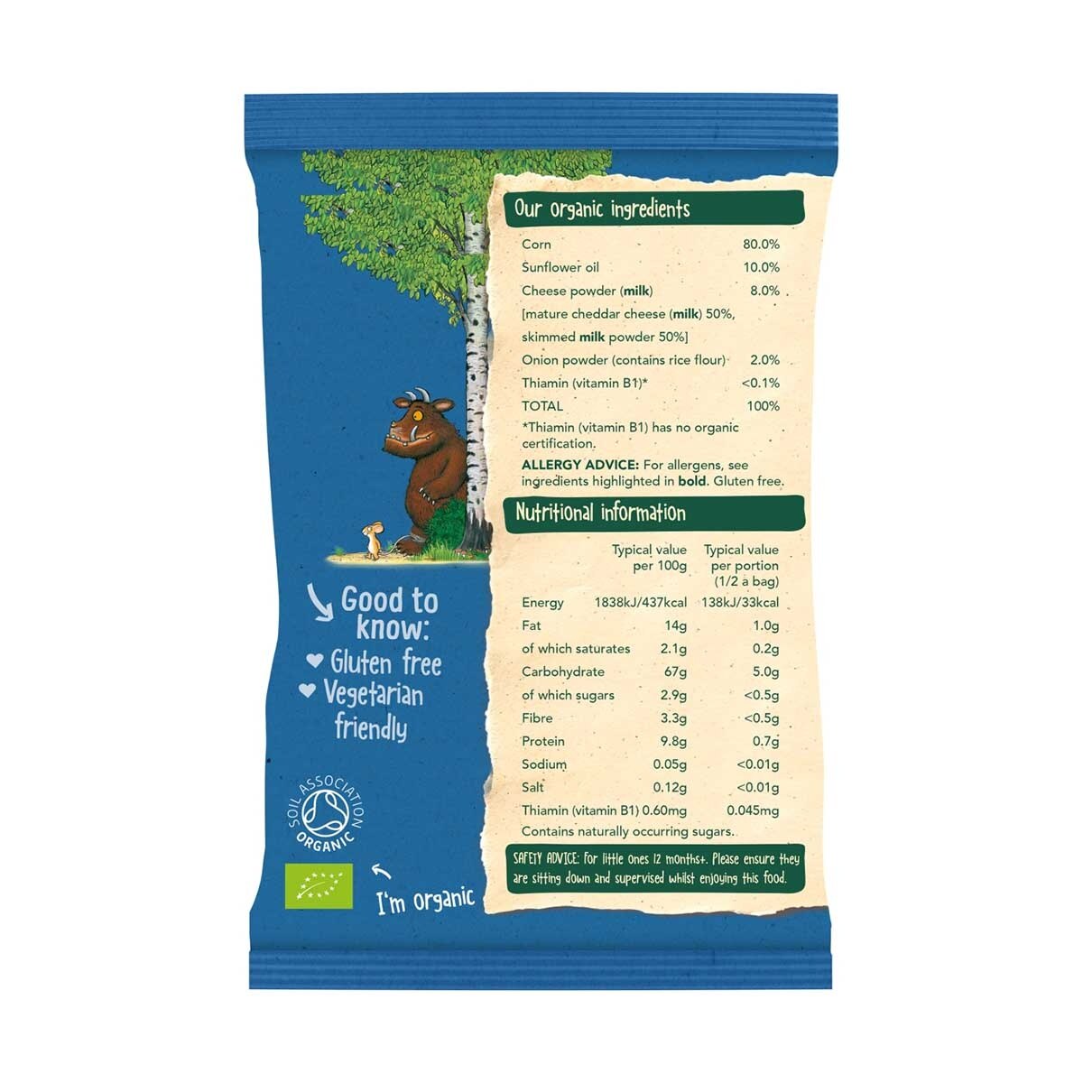ORGANIX 有機芝士洋蔥玉米零食（１２個月以上）