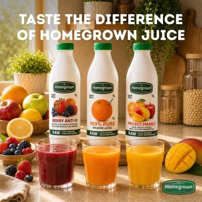HOMEGROWN Cold Pressed Orange Juice 400ml