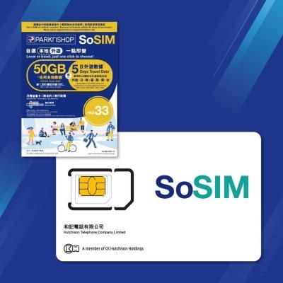 SOSIM SoSIM數據儲值卡｜60日內啟用(1張)