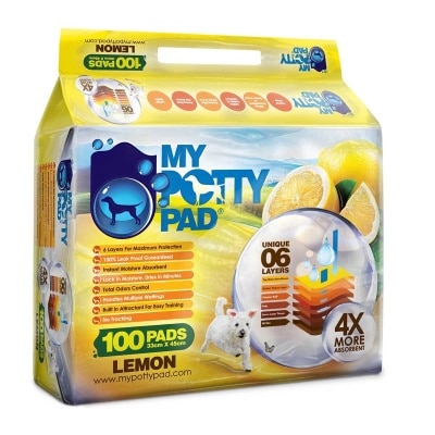 MY POTTY PAD Pet Sheet-lemon33x45 S 100's