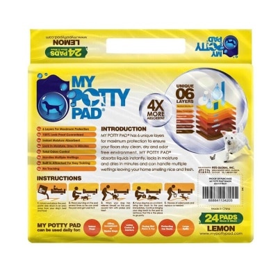 MY POTTY PAD Pet Sheet-lemon60x90 L 24's