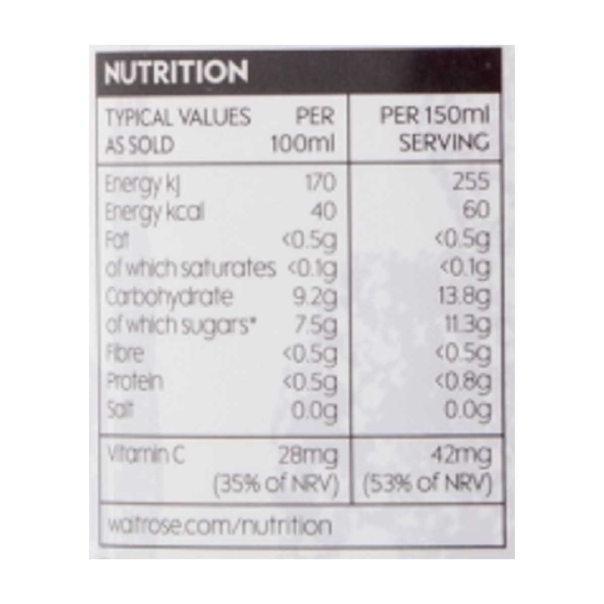 WAITROSE 西柚汁[英國] (冷凍 0-4°c)